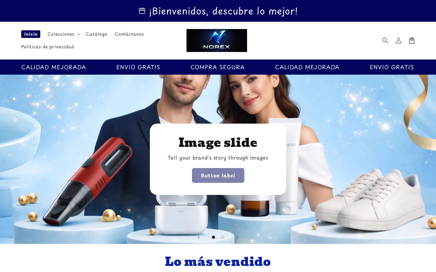 tiendanorex.com homepage screenshot