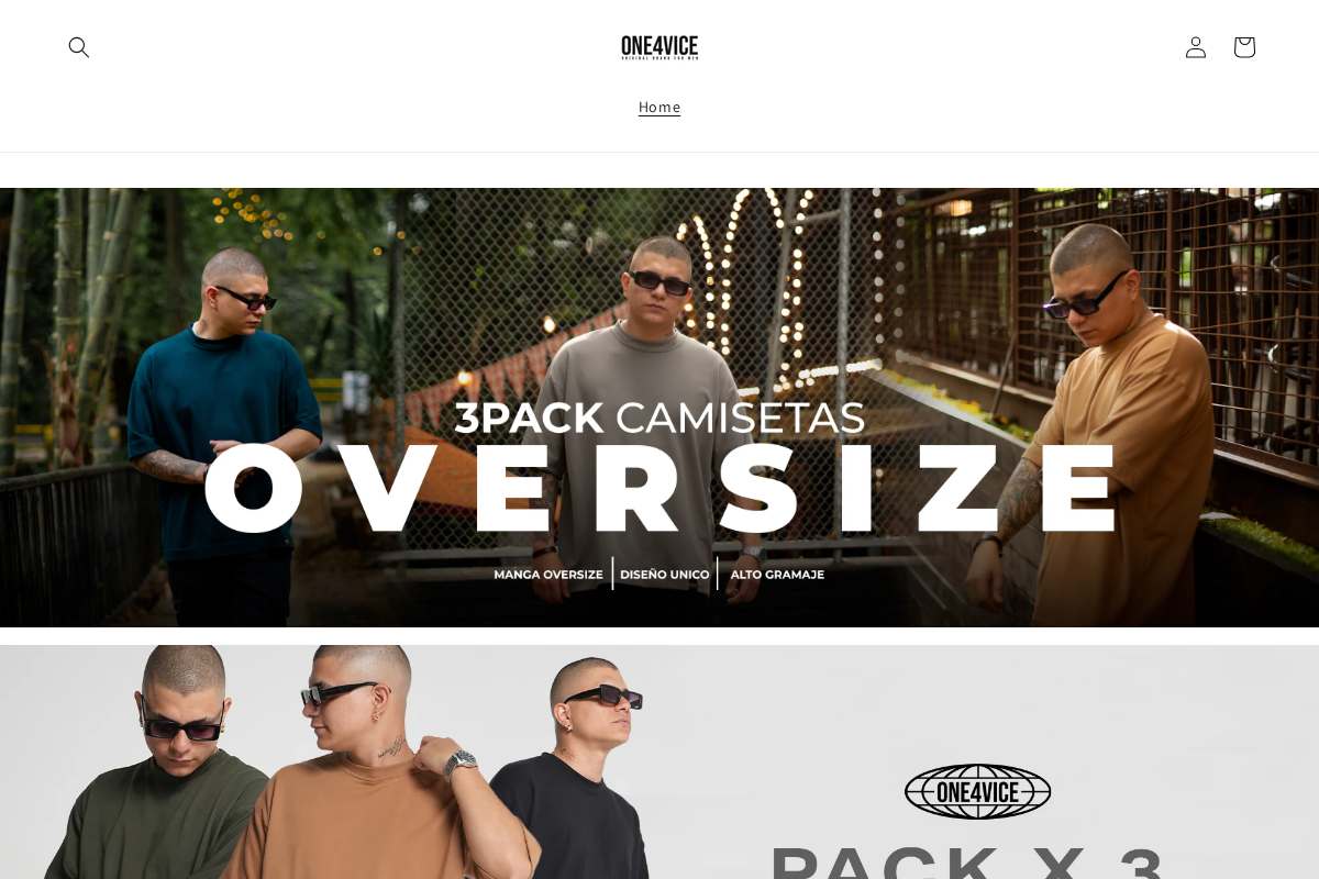 tiendaone4vice.com homepage screenshot