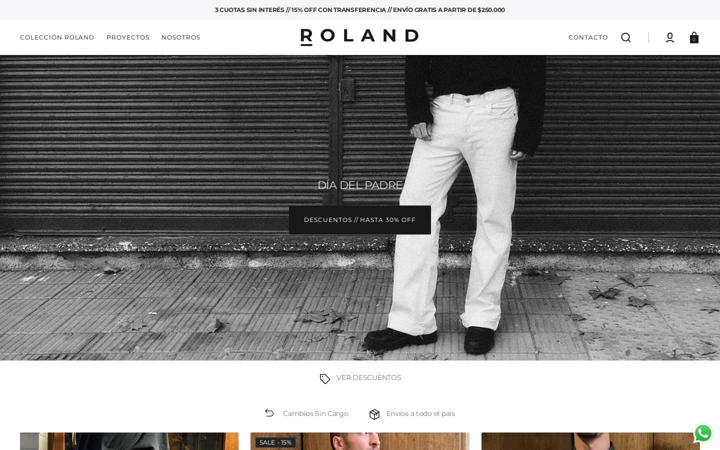 tiendaroland.com homepage screenshot