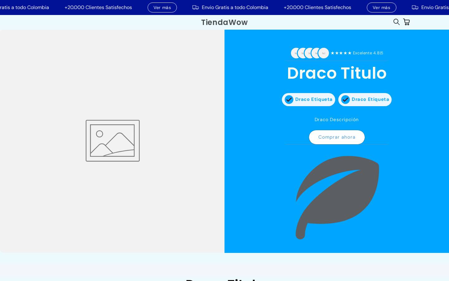tiendawow.site homepage screenshot