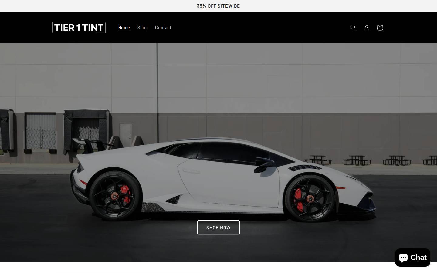 tier1tint.com homepage screenshot