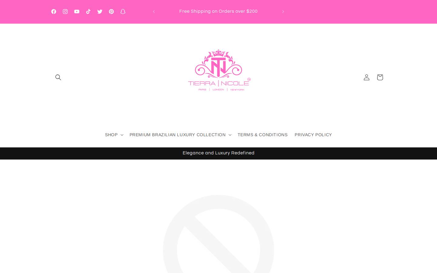 tierranicolehair.com homepage screenshot
