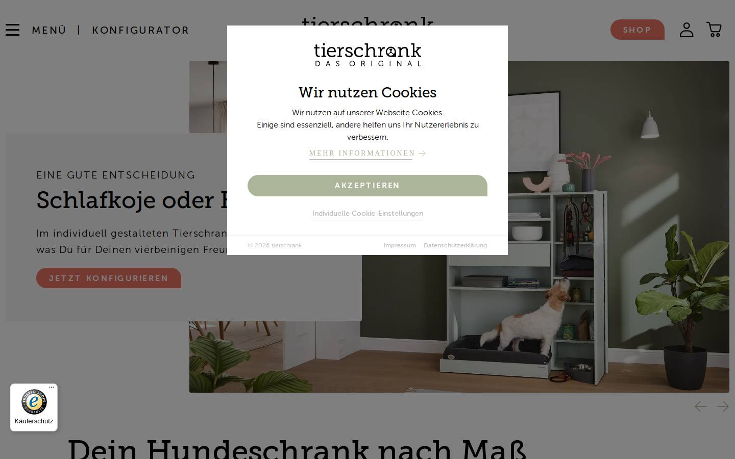 tierschrank.de homepage screenshot