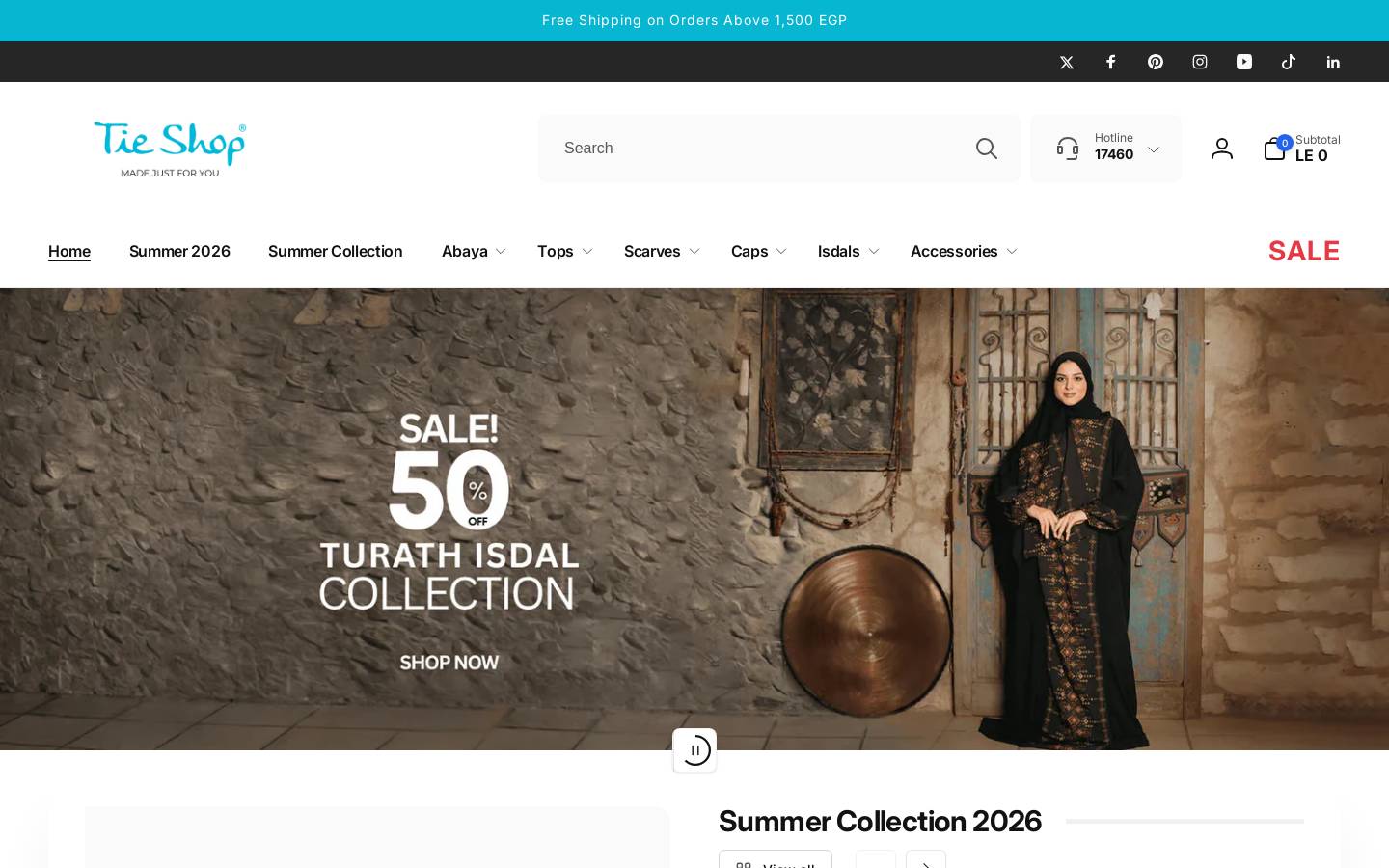 tieshop.com homepage screenshot