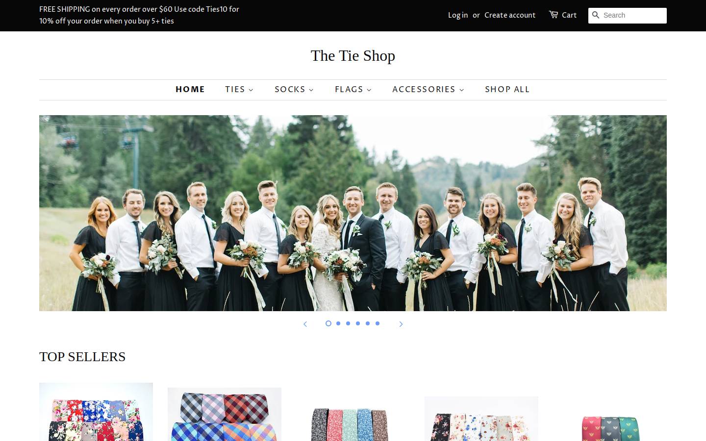 tieshoputah.com homepage screenshot