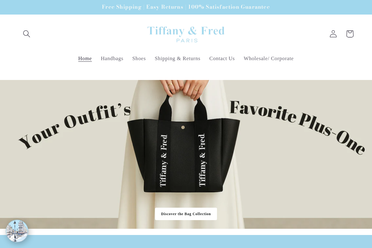tiffanyandfred.com homepage screenshot