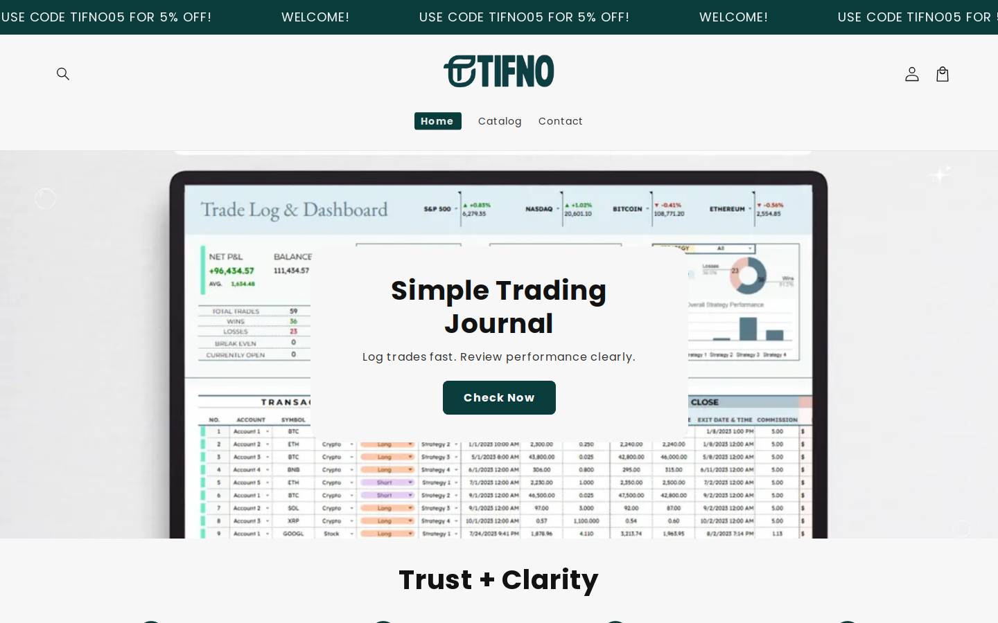 tifno.com homepage screenshot