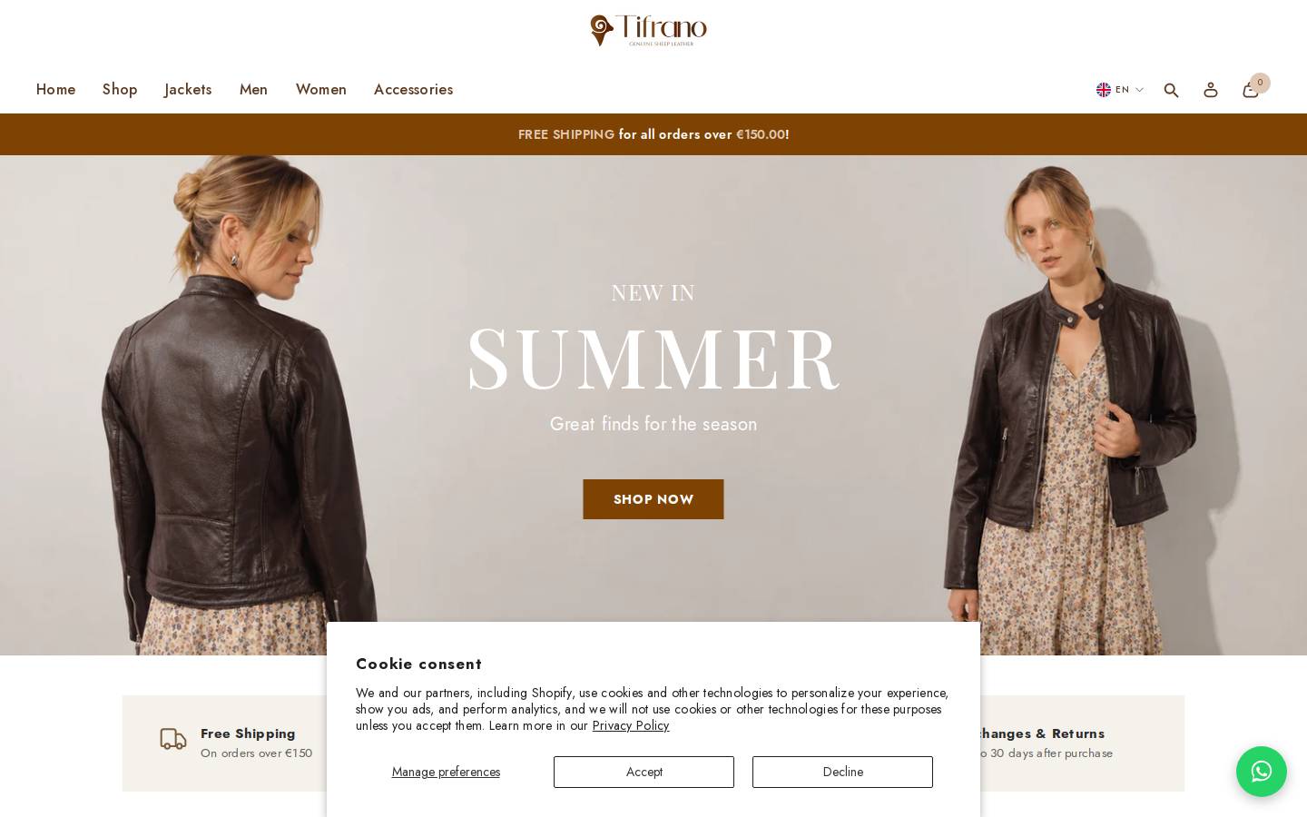 tifrano.com homepage screenshot