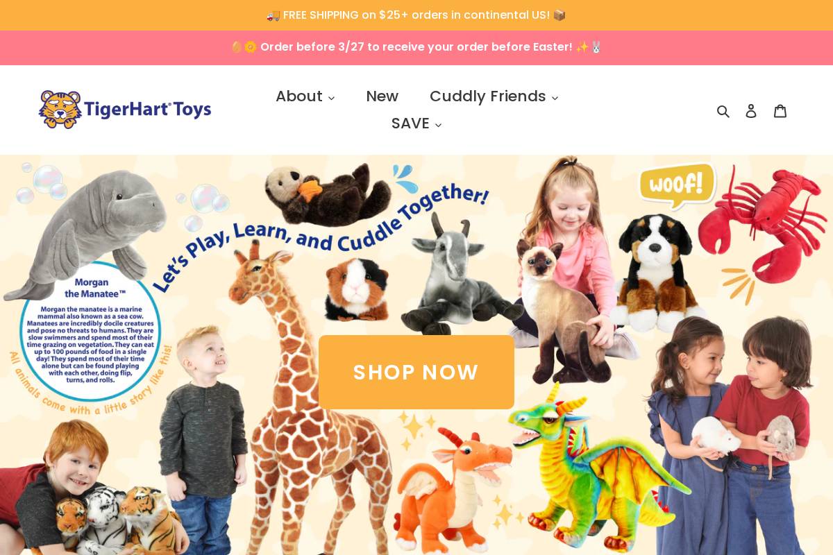 tigerharttoys.com homepage screenshot