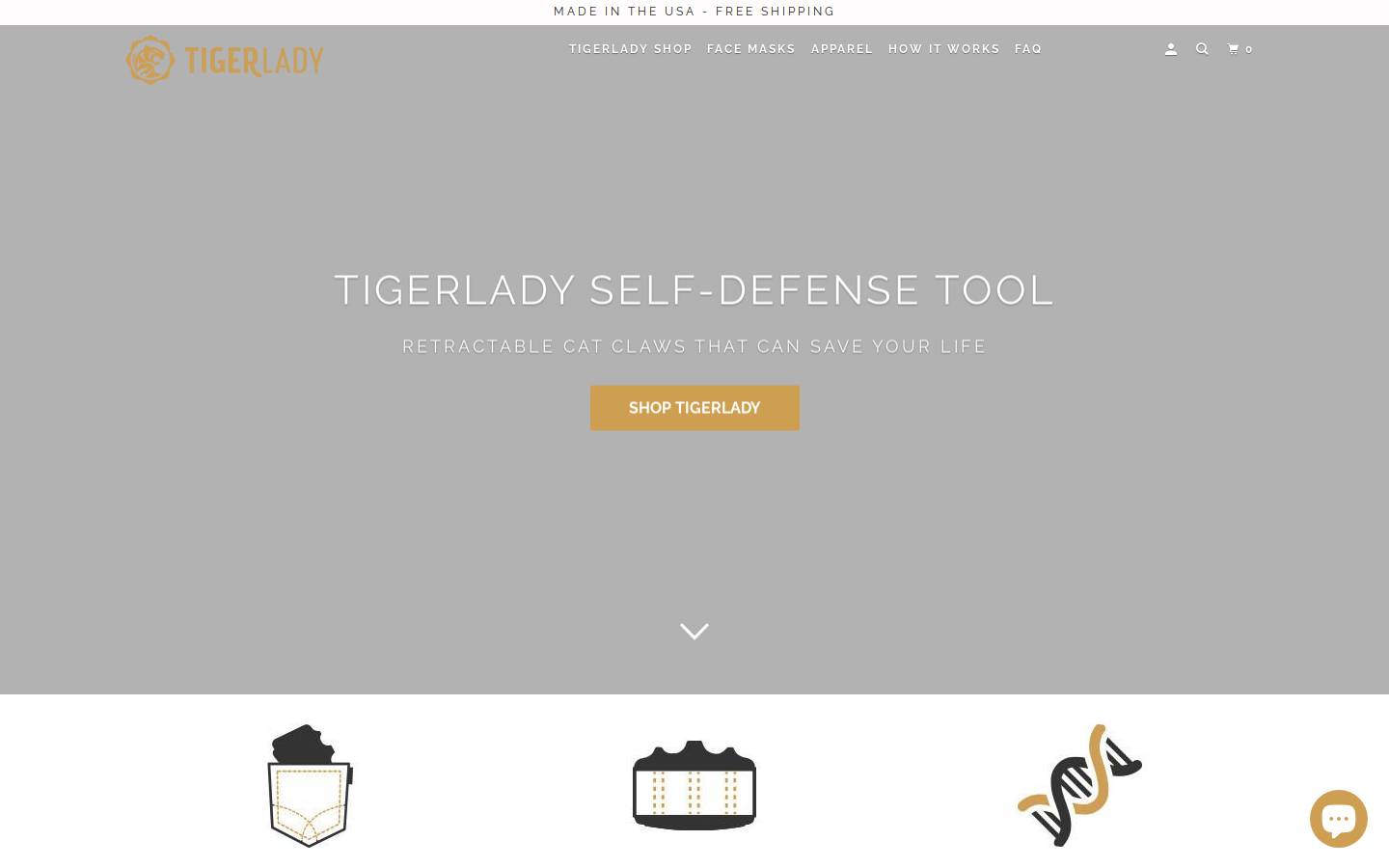 tigerlady.com homepage screenshot
