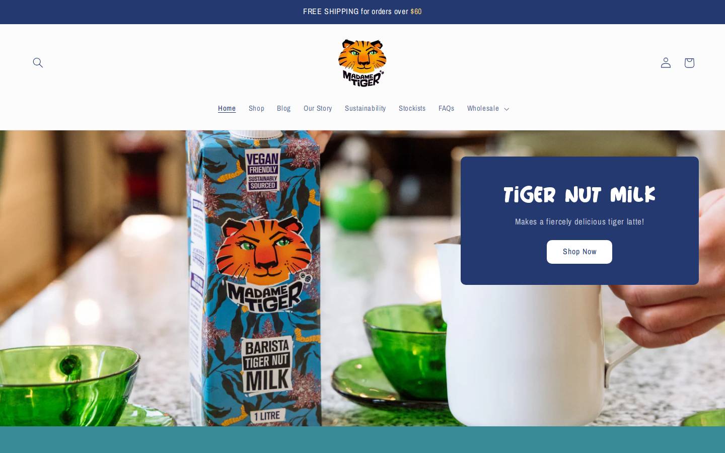 tigerlatte.com homepage screenshot