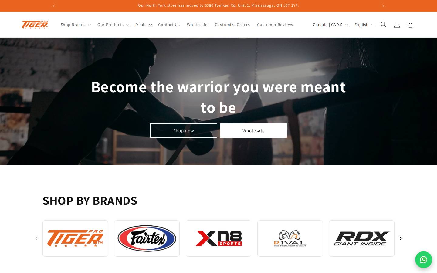 tigerpro.ca homepage screenshot