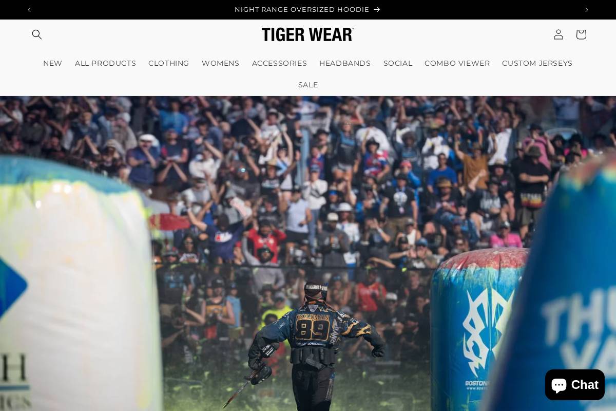 tigerwear.co homepage screenshot