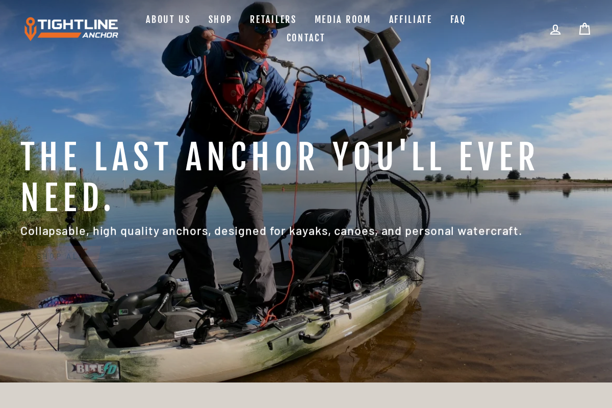 Tightline Anchor homepage screenshot