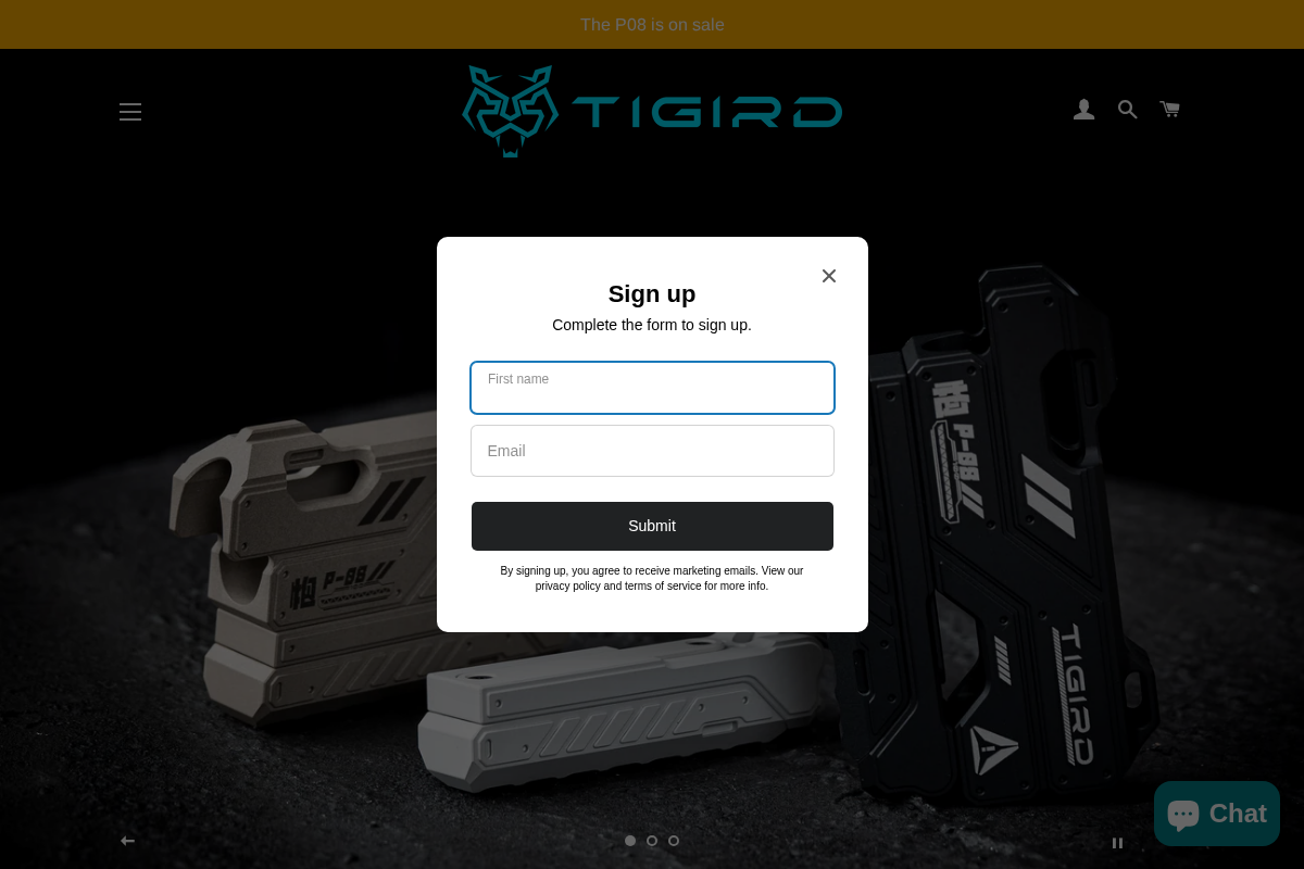 TIGIRD homepage screenshot