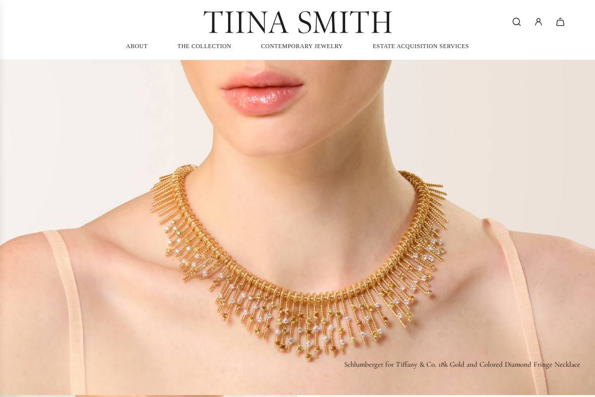 tiinasmithjewelry.com homepage screenshot