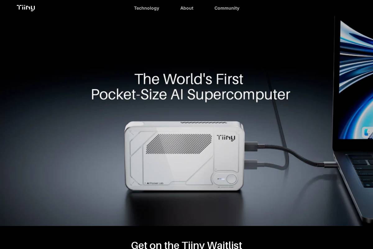 tiiny.ai homepage screenshot