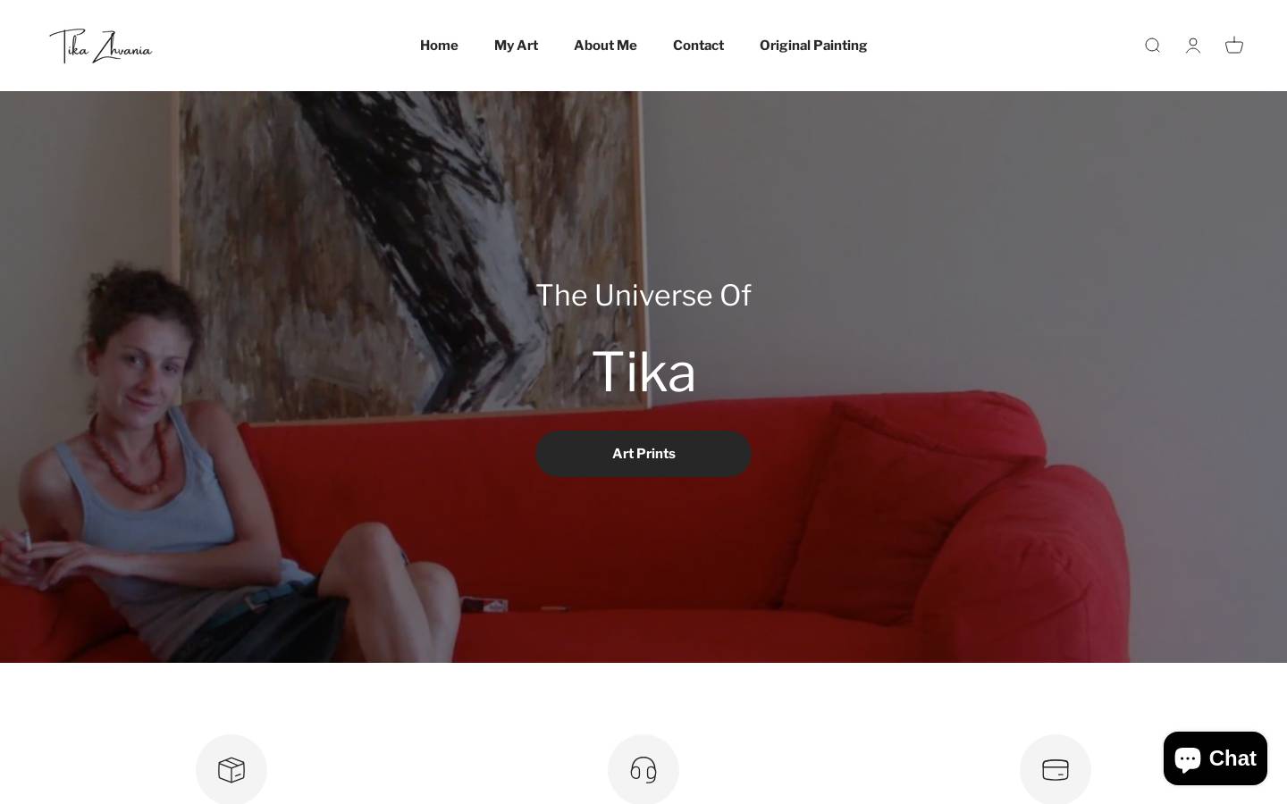 Tika Art homepage screenshot