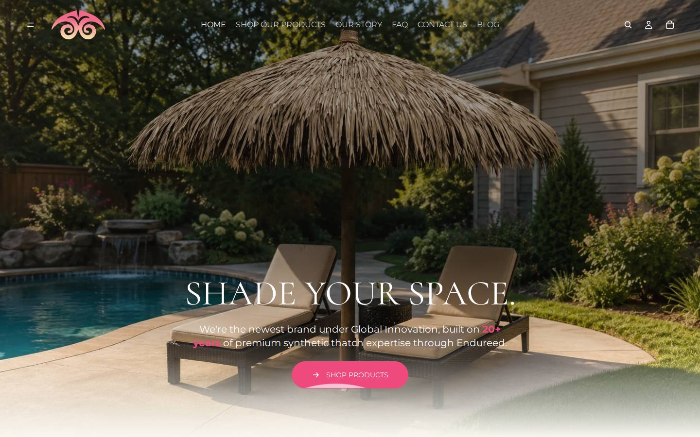tiki-tops.com homepage screenshot
