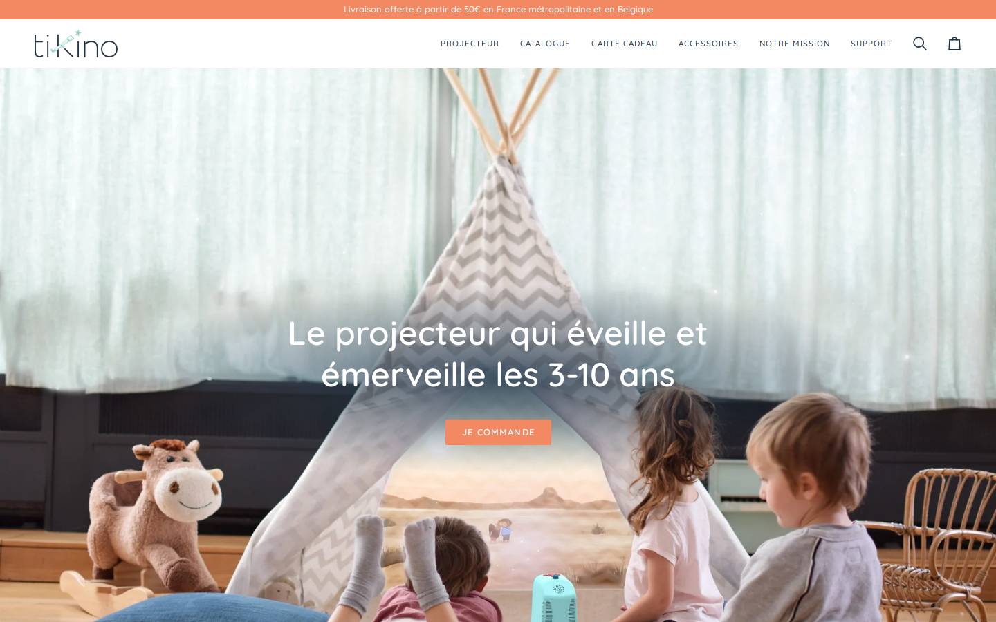 Tikino homepage screenshot