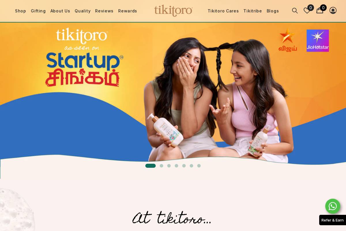 tikitoro.com homepage screenshot