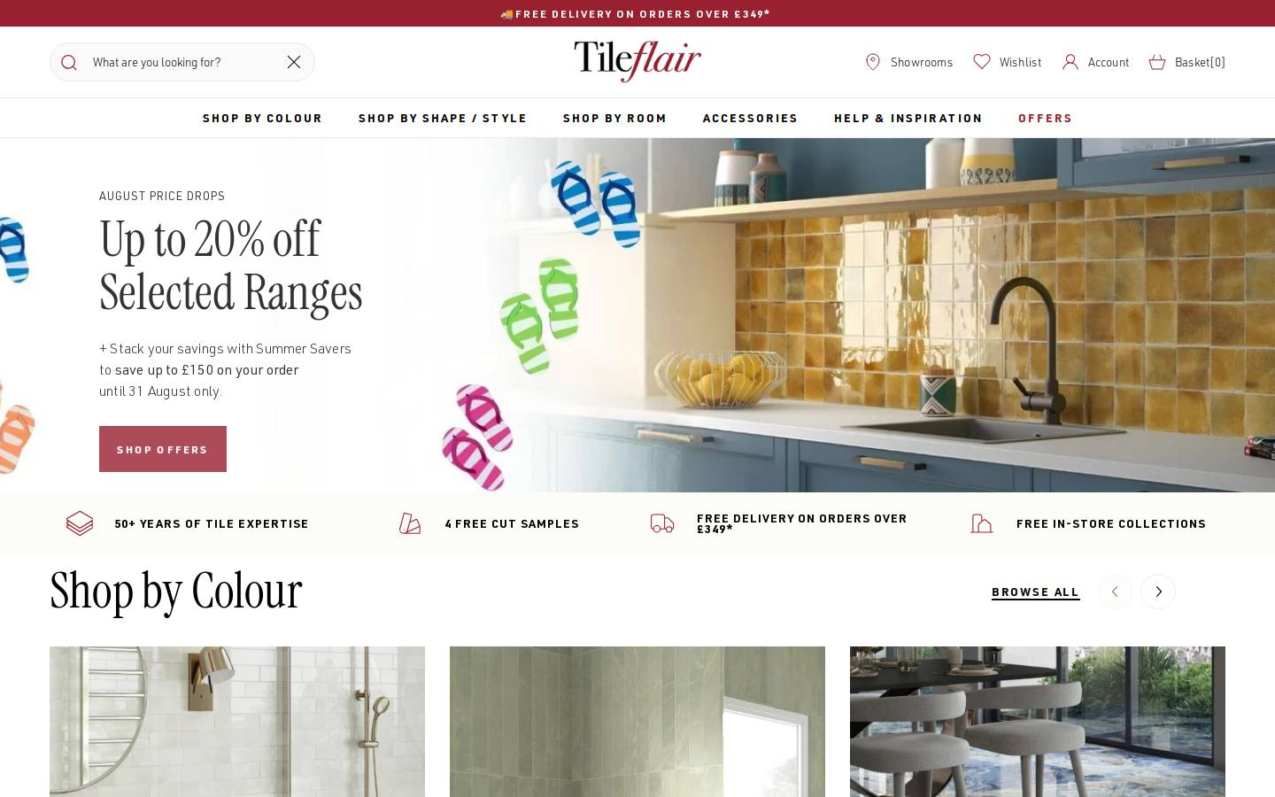 Tileflair homepage screenshot