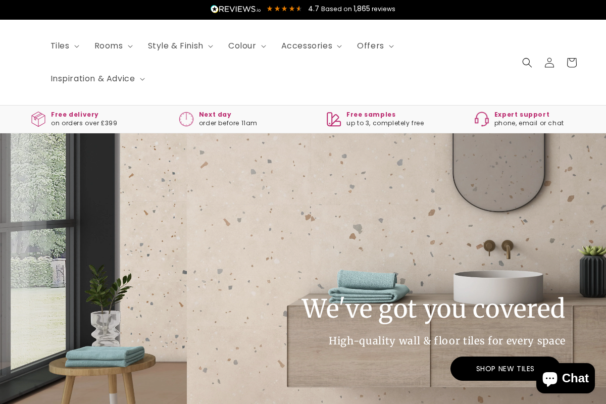 Tiles360 homepage screenshot