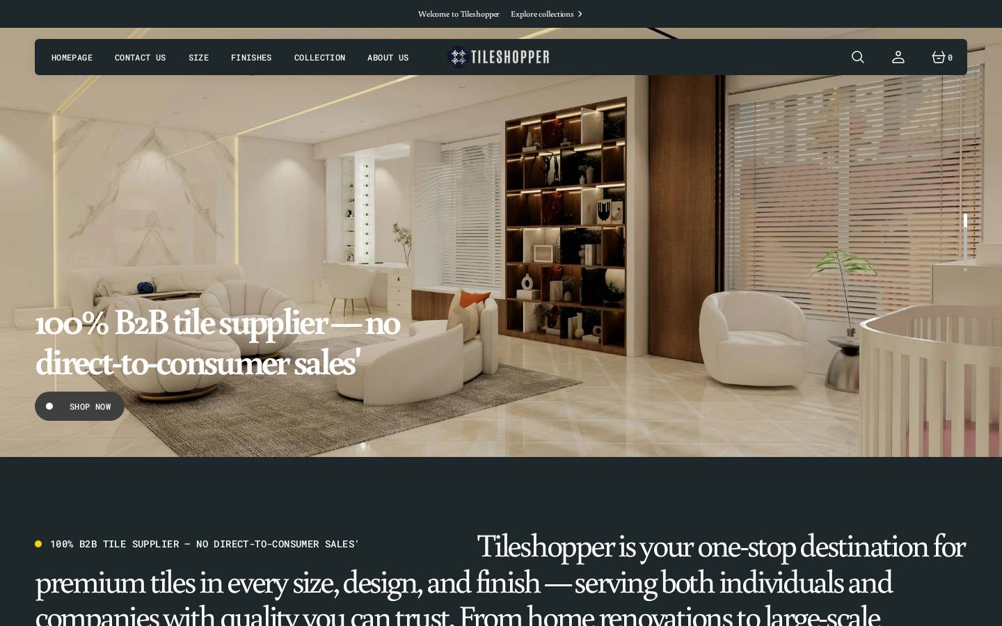 tileshopper.com homepage screenshot
