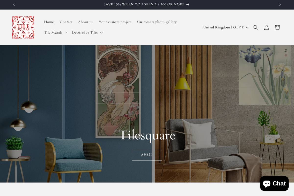 tilesquare.shop homepage screenshot