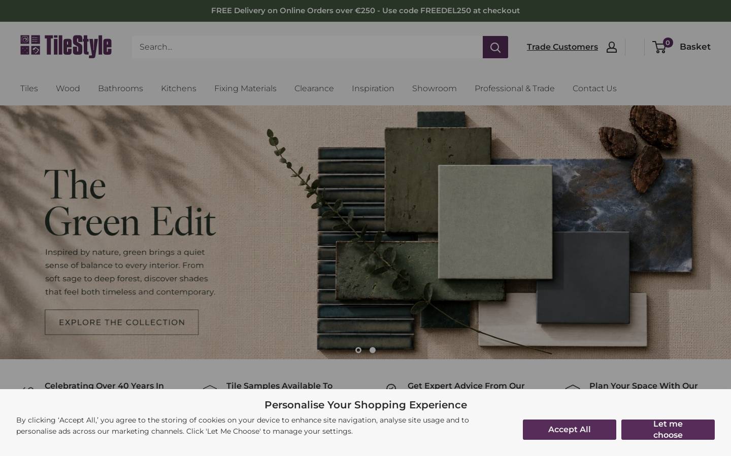 TileStyle homepage screenshot