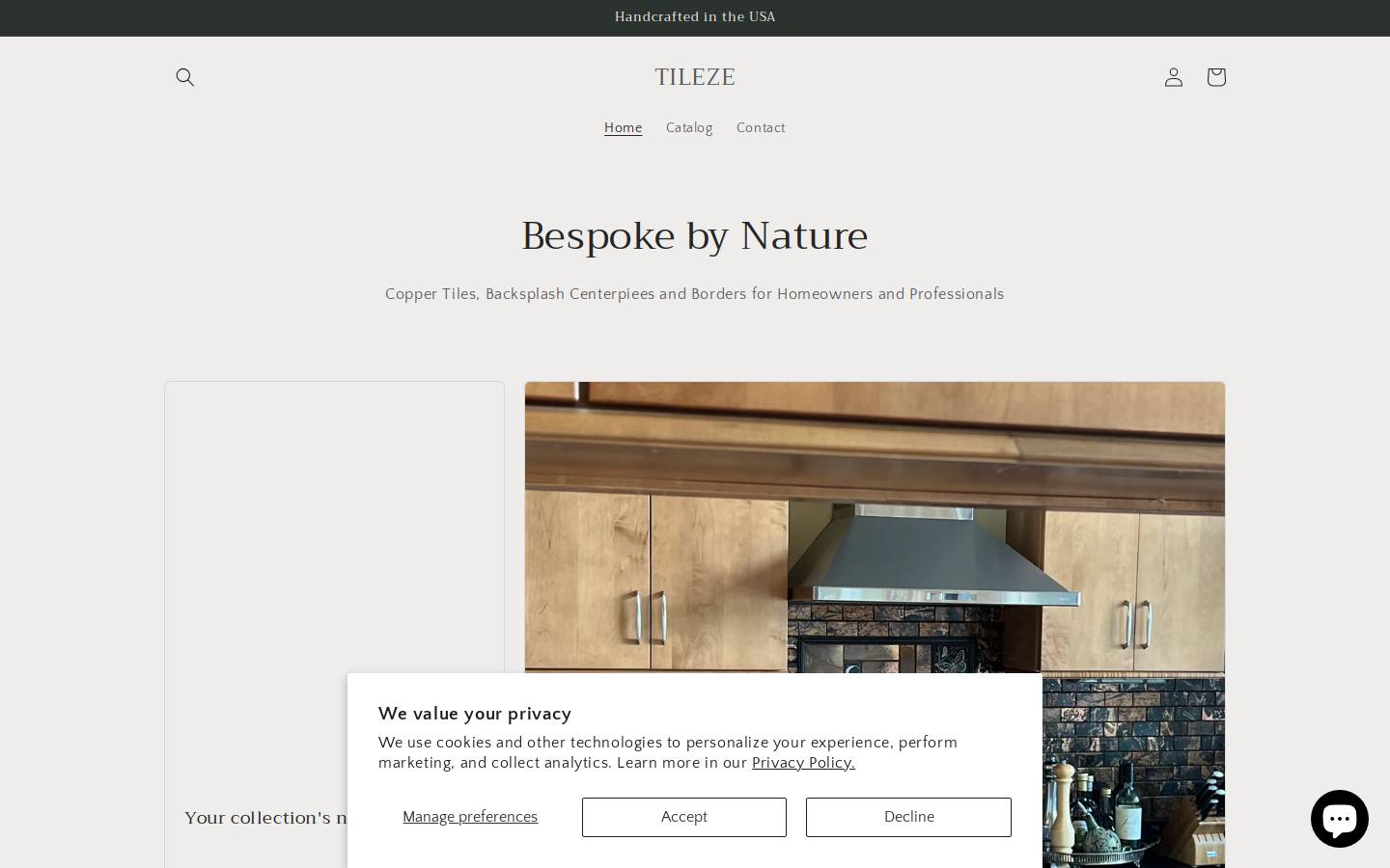 tileze.com homepage screenshot