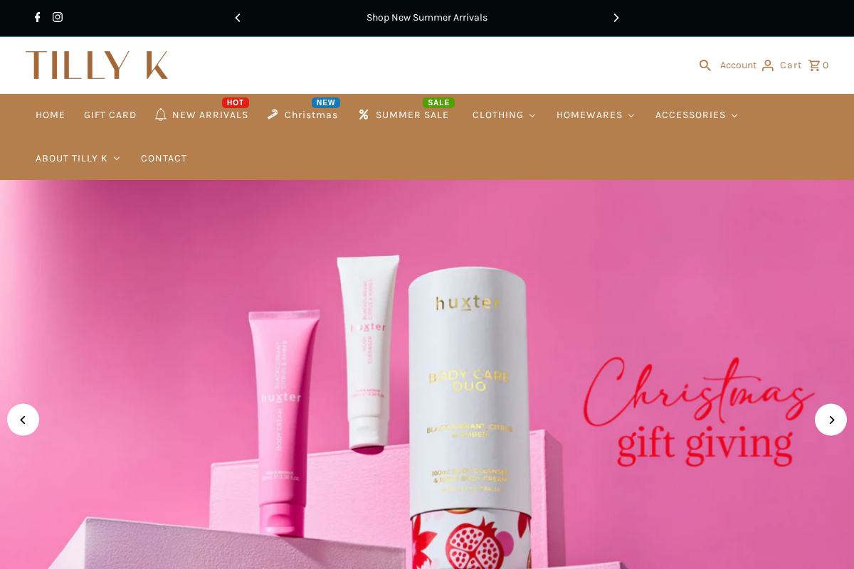 Tilly K on Harrington homepage screenshot