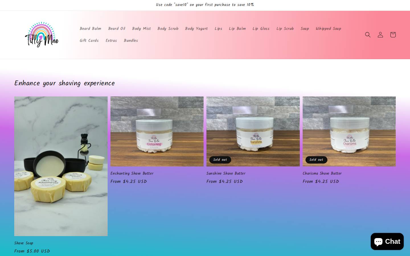 tillymaeinc.com homepage screenshot