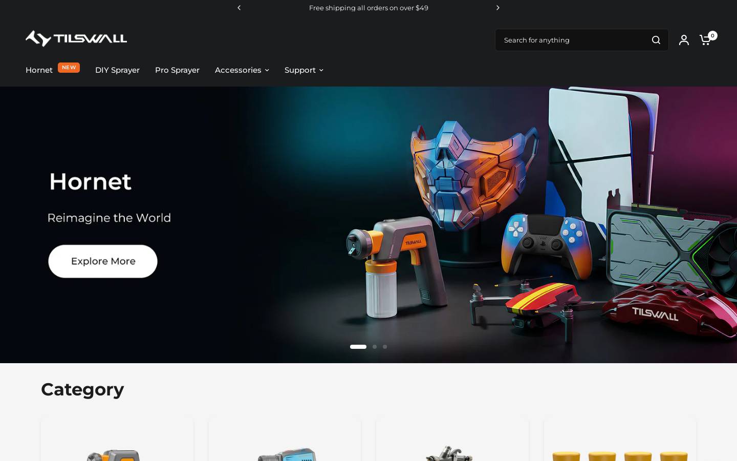 Tilswall homepage screenshot