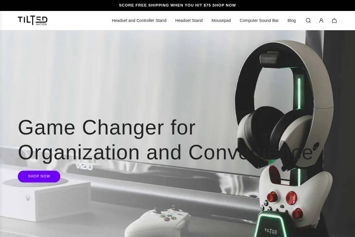 tiltednation.com homepage screenshot