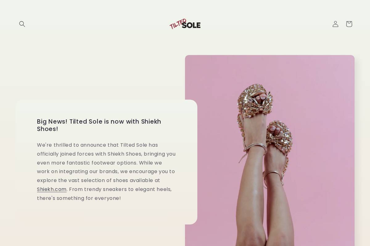 Tiltedsole homepage screenshot