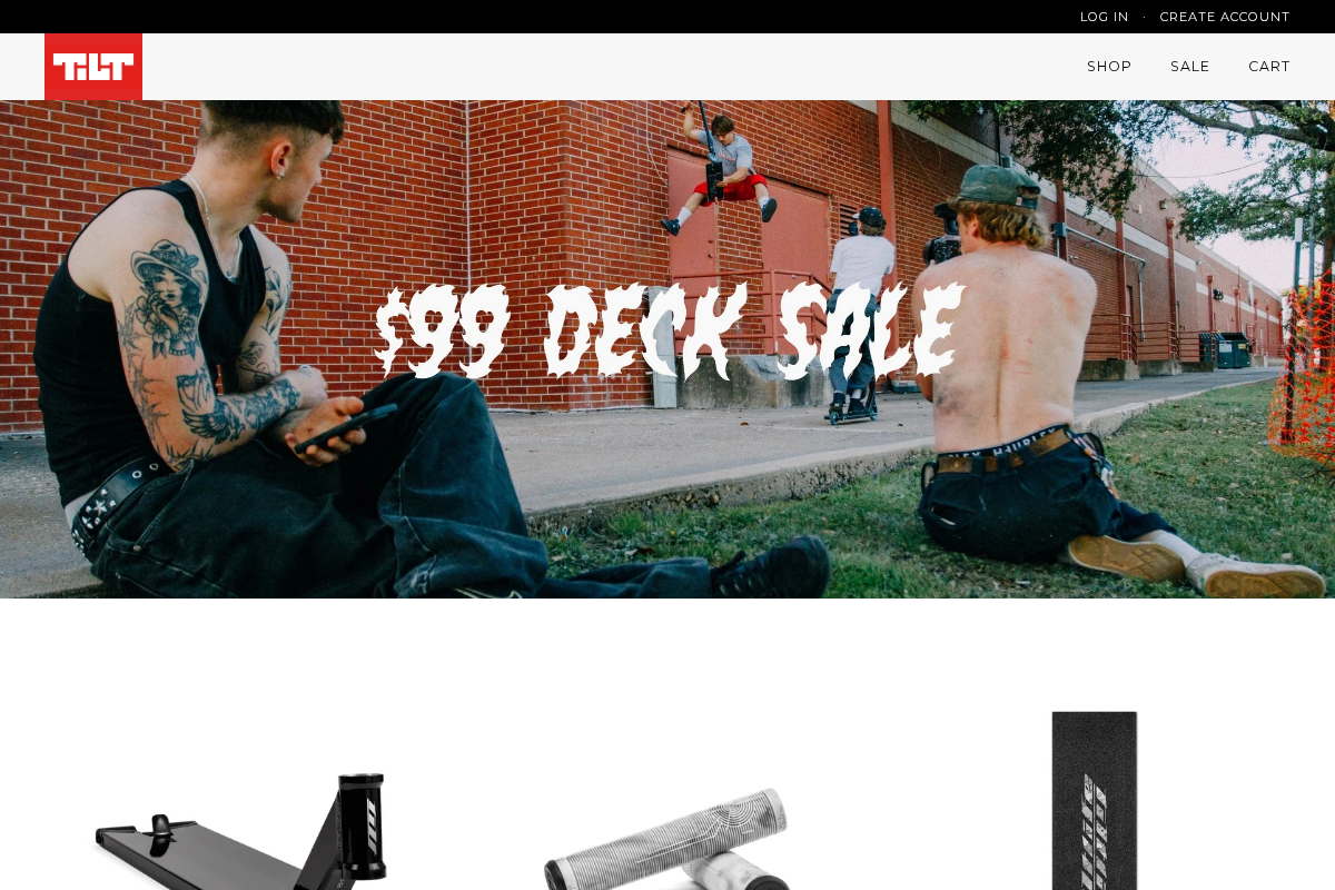 Tilt Life homepage screenshot