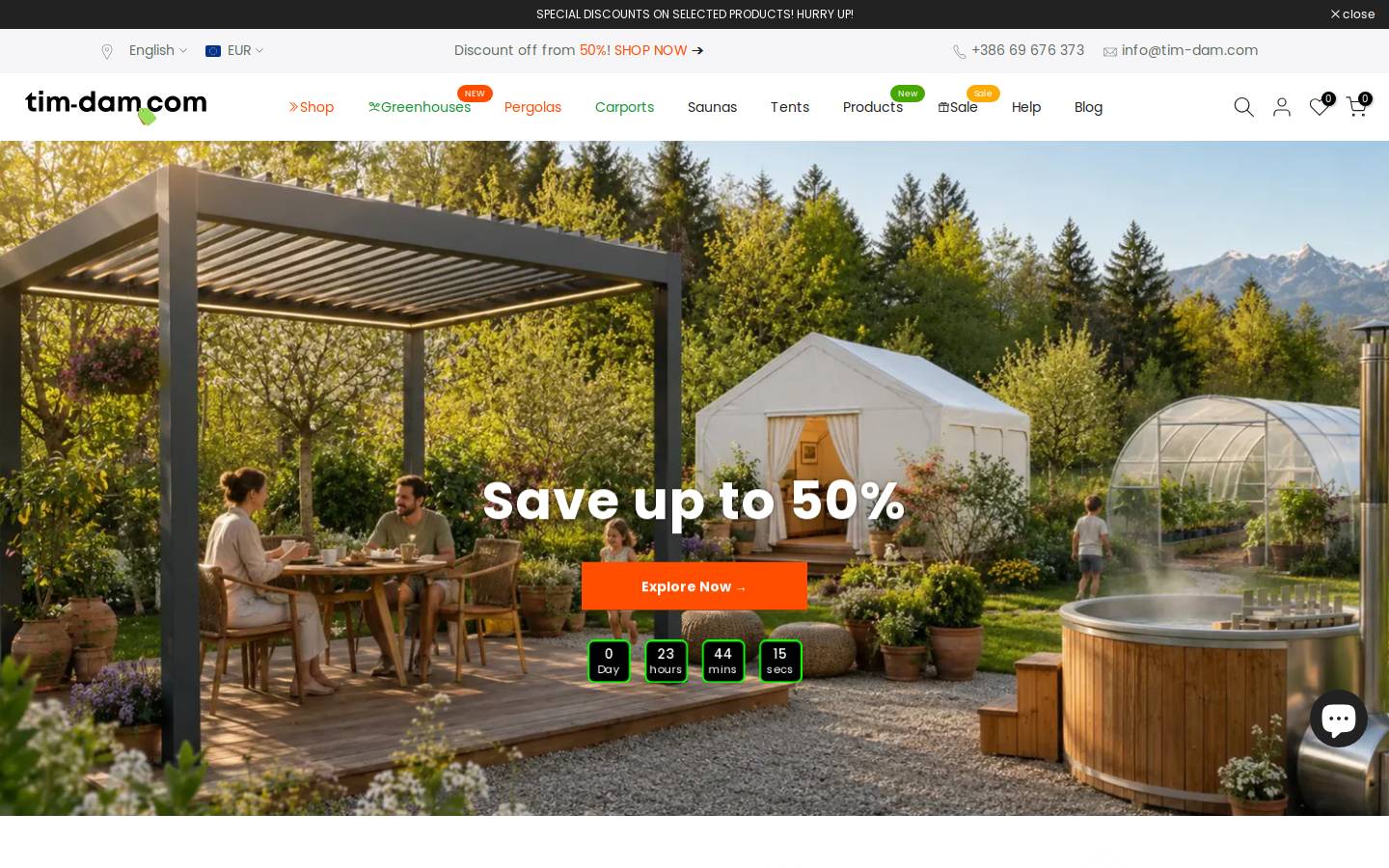 tim-dam.com homepage screenshot