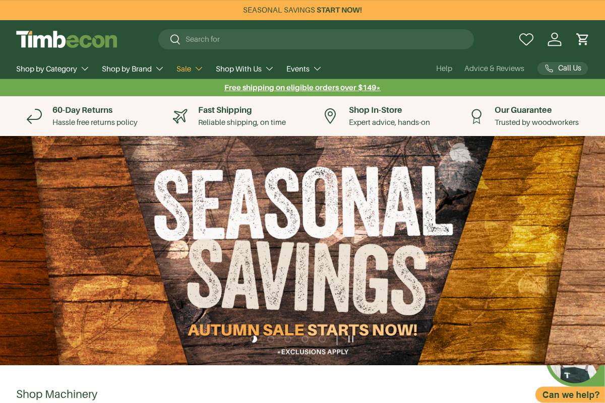 timbecon.com.au homepage screenshot