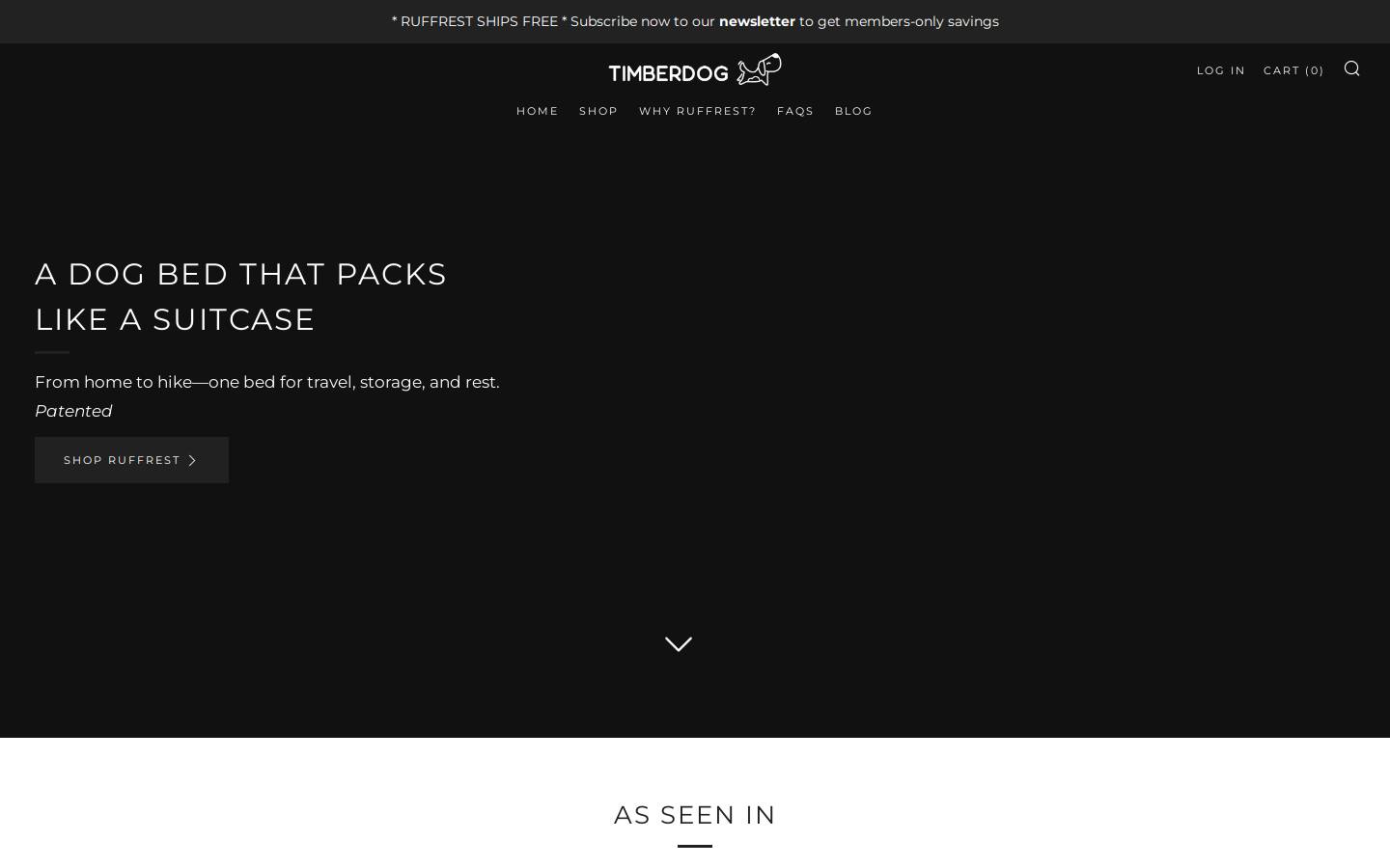 timberdog.com homepage screenshot