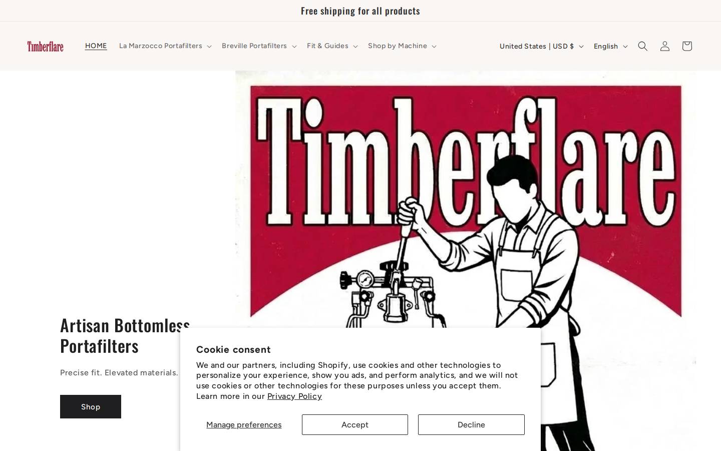 timberflare.com homepage screenshot