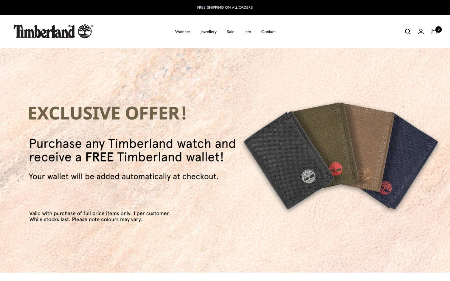 timberlandwatches.co.za homepage screenshot