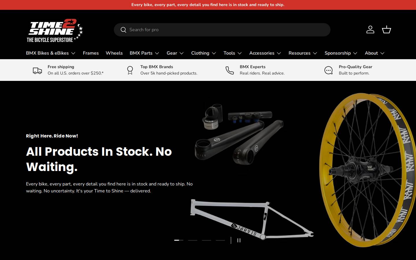 time2shinebmx.com homepage screenshot