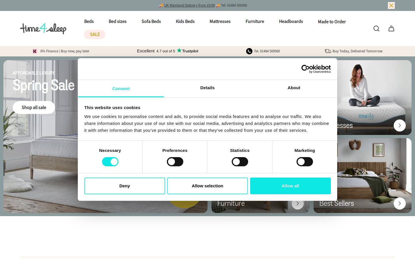 Time 4 Sleep homepage screenshot
