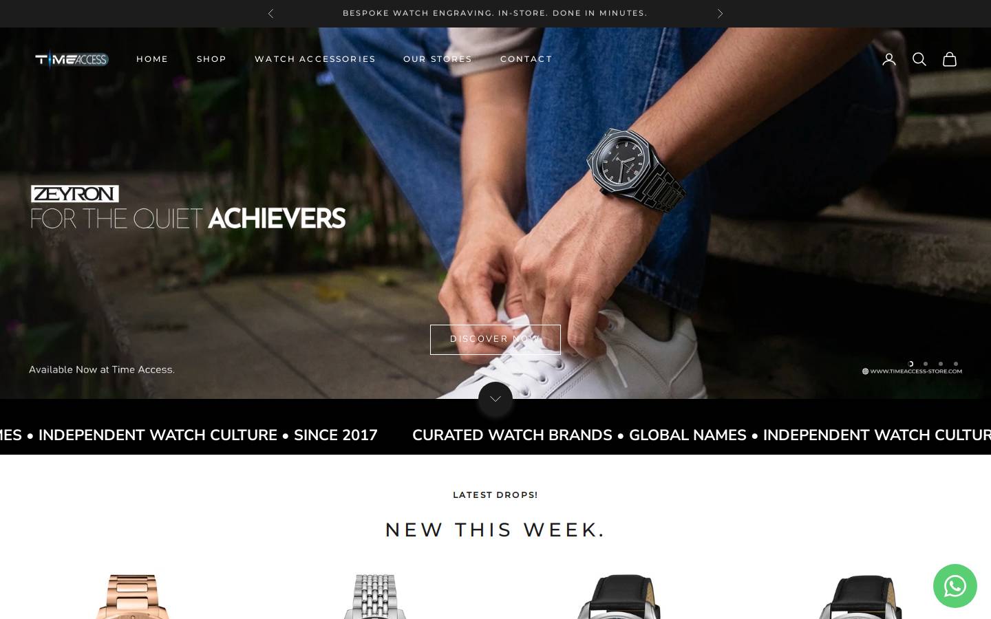 timeaccess-store.com homepage screenshot