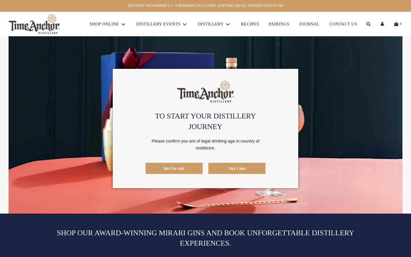 timeanchor.co.za homepage screenshot
