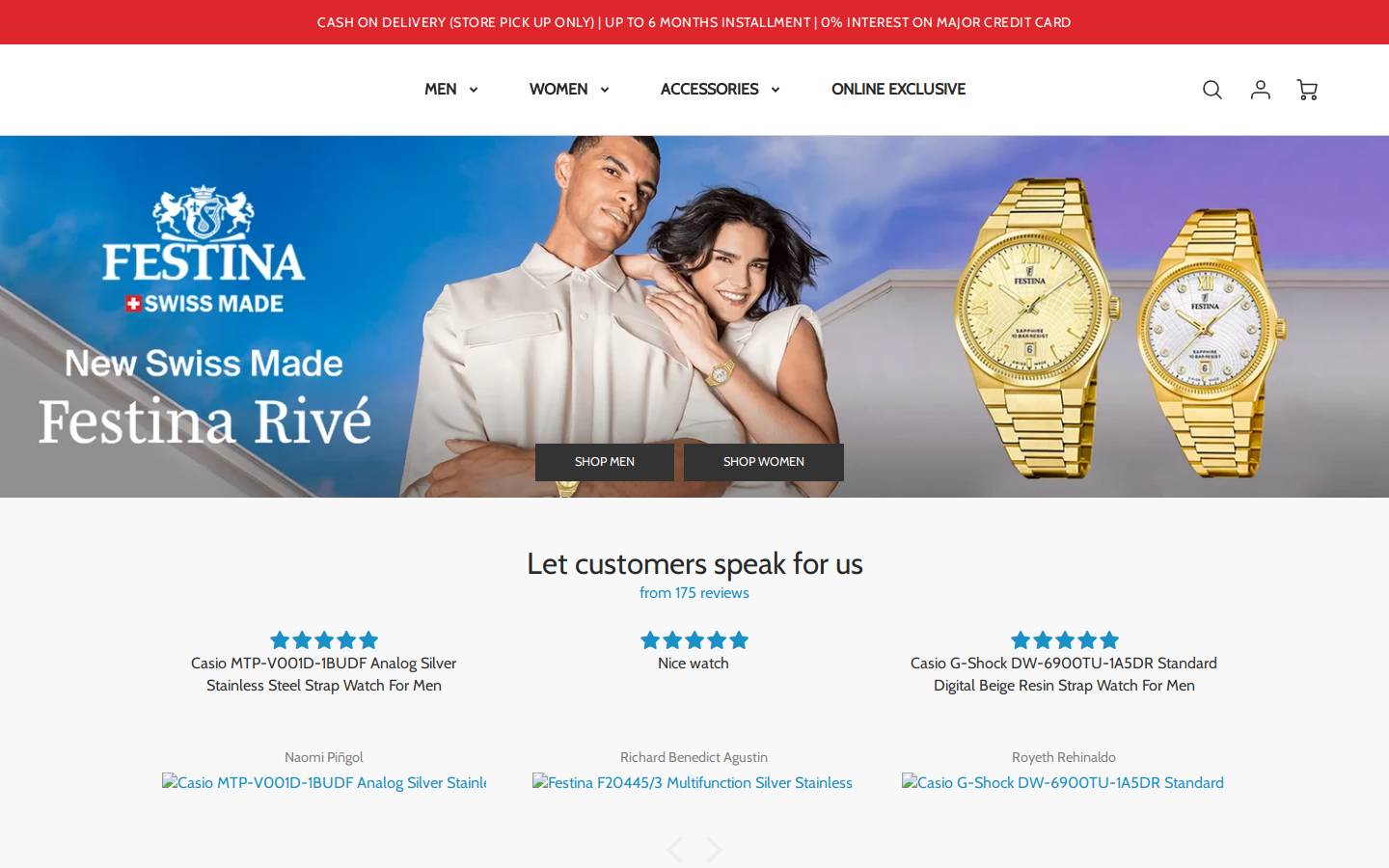 timedepot.com.ph homepage screenshot
