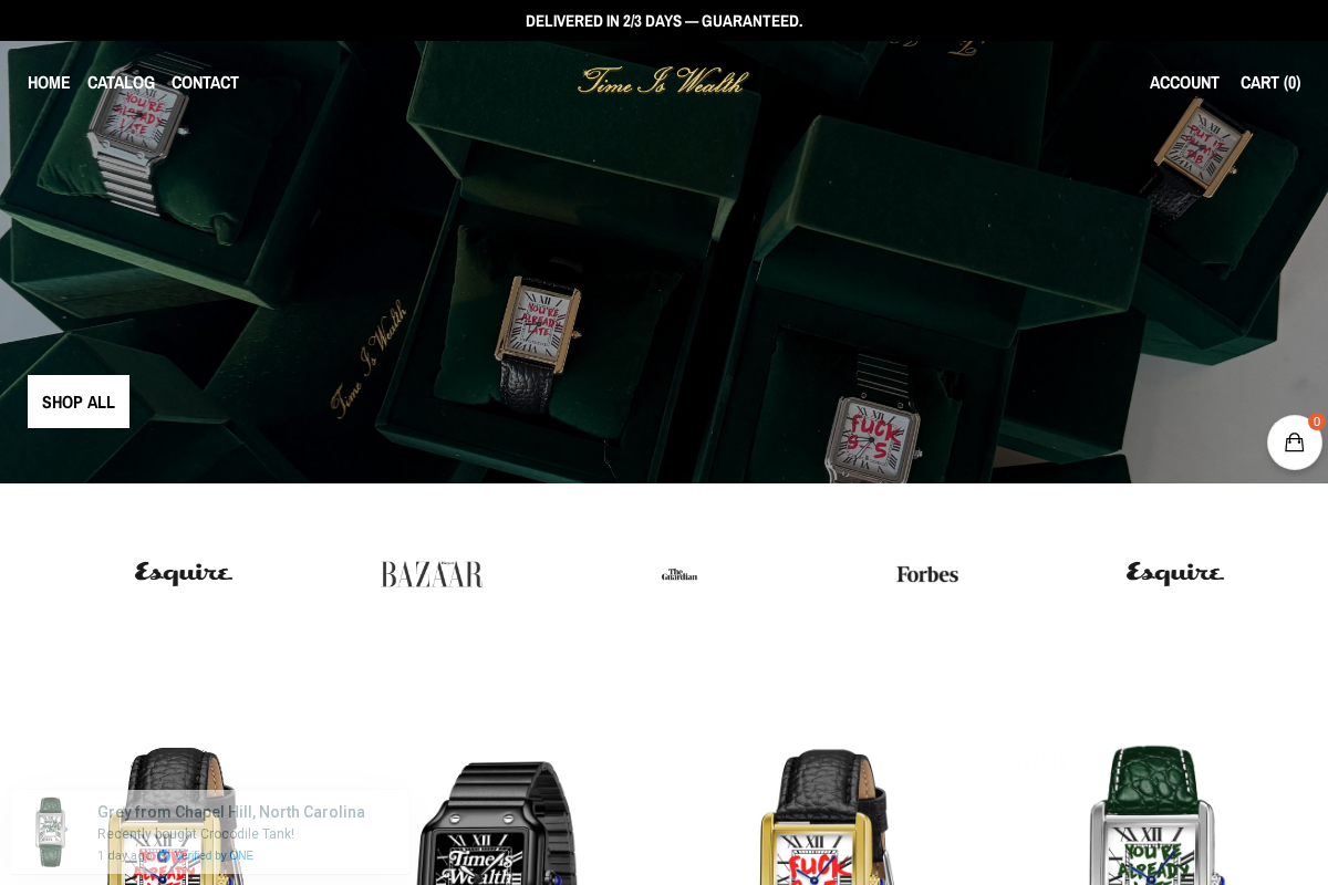 Time is Wealth homepage screenshot