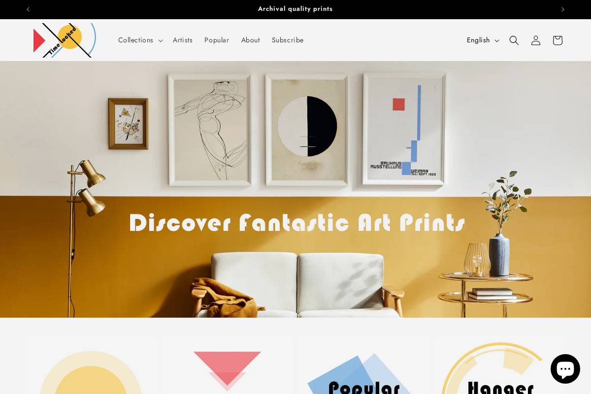 Timelockedprints homepage screenshot