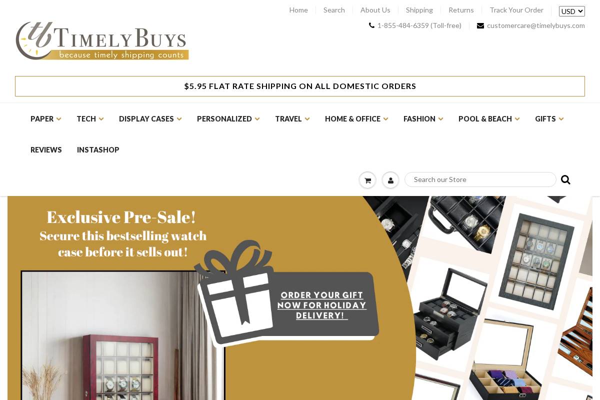 timelybuys.com homepage screenshot